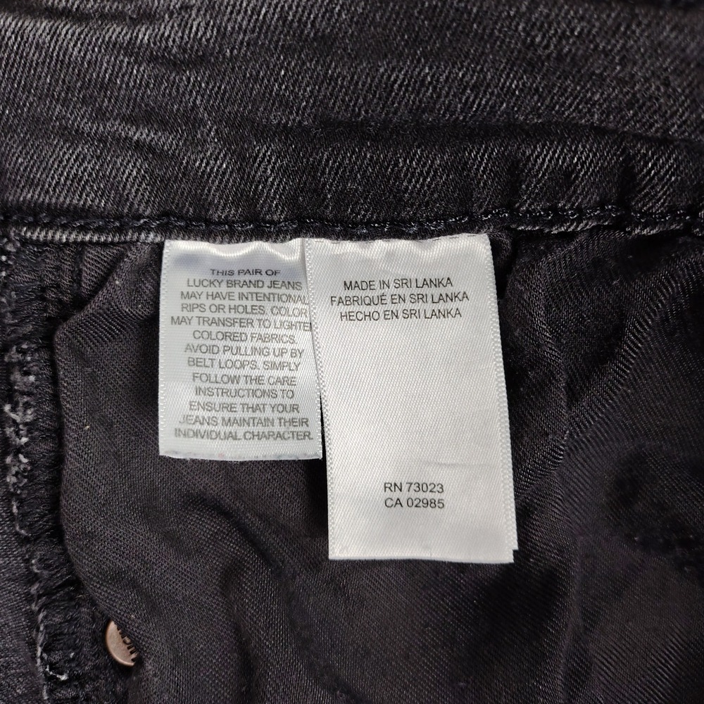 Lucky Brand 110 Slim Jeans Mens 34x32 Faded Black Denim Pants 73023 - Picture 5 of 8